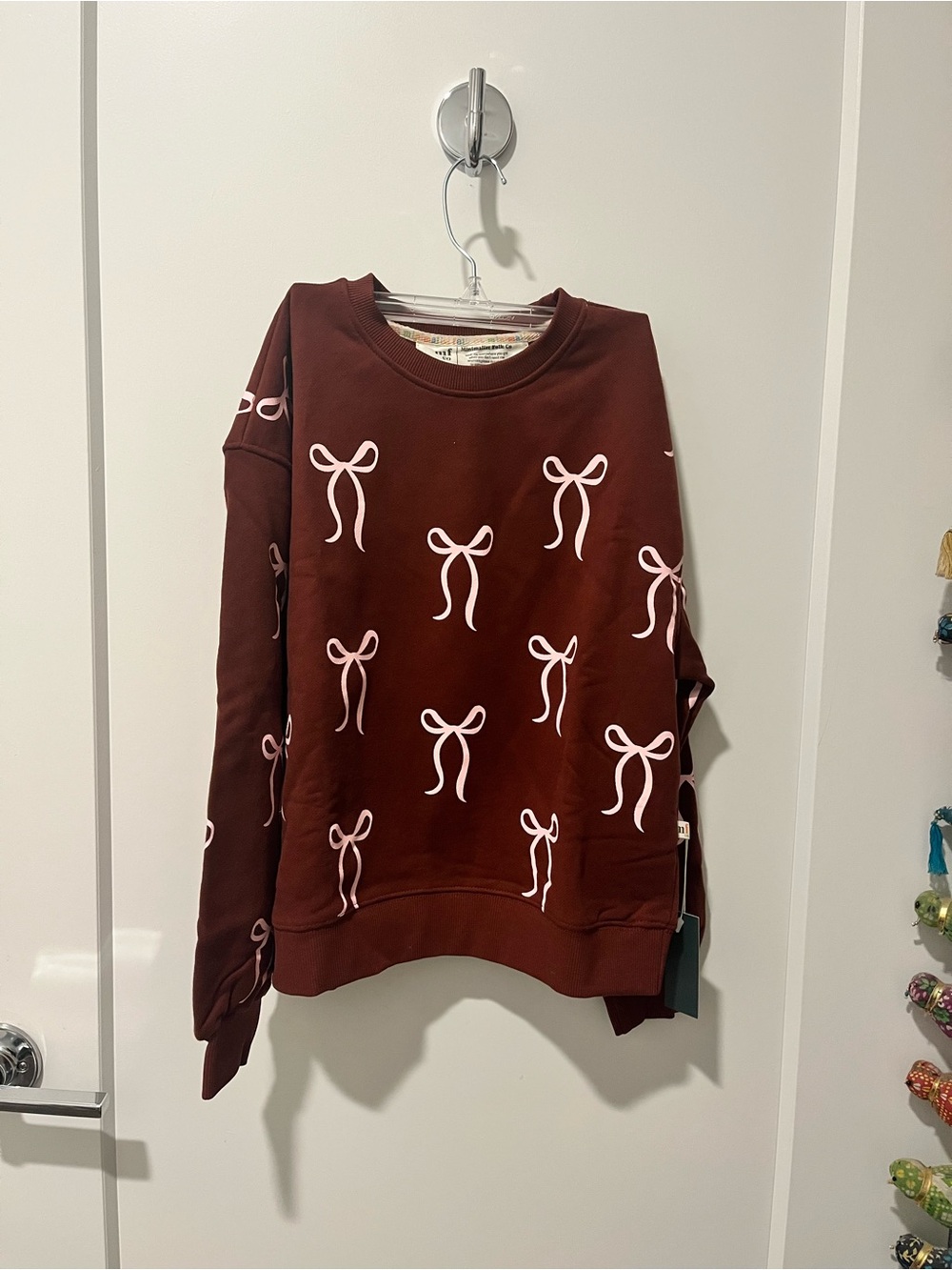Minimalist Folk Co. Bows Sweatshirt, NWT, 6-8 Girls